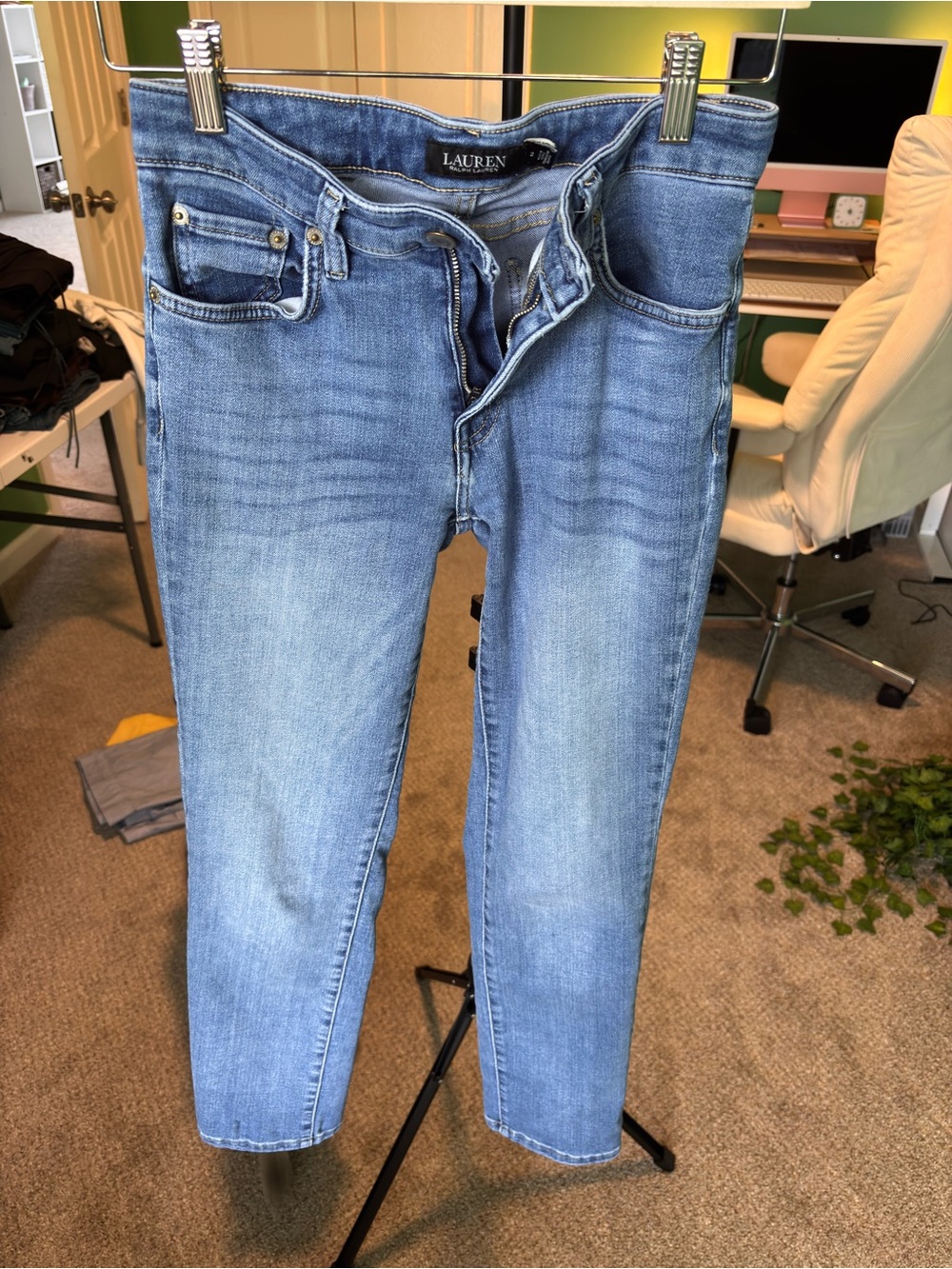 Ralph Lauren Light Blue Cropped Skinny Jeans